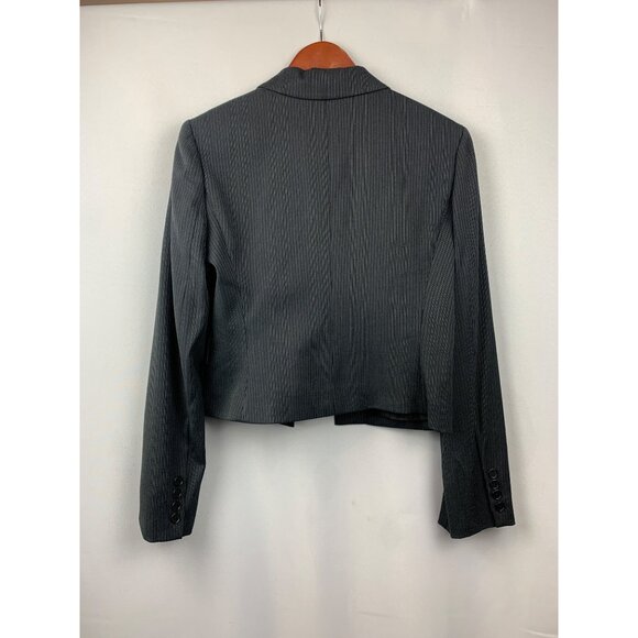 Women’s BCBG Maxazria Gray Striped Suit Set Size M and Pant Size 8 - Picture 8 of 15